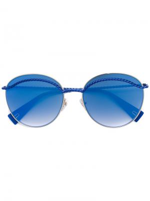Солнцезащитные очки с деталью в форме каната Marc Jacobs Eyewear. Цвет: синий