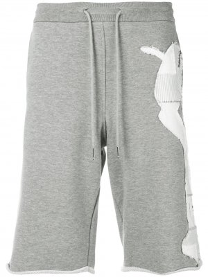 Спортивные брюки с аппликацией в виде лобстера Thom Browne. Цвет: серый
