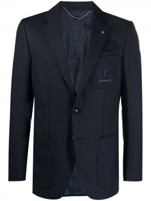 Пиджак с вышивкой Billionaire. Цвет: синий