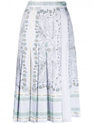 Плиссированная юбка с принтом Conchiglie Emilio Pucci. Цвет: фиолетовый