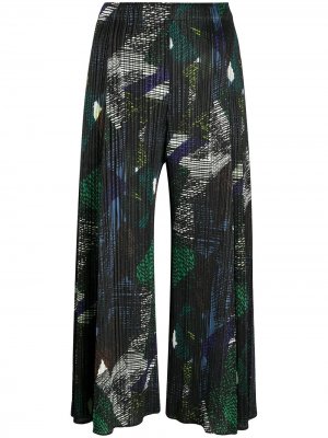 Плиссированные брюки с абстрактным принтом Pleats Please Issey Miyake. Цвет: черный