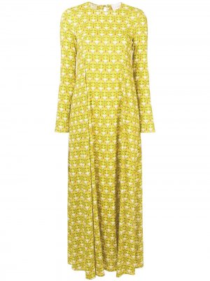 Geometric print dress La Doublej. Цвет: желтый