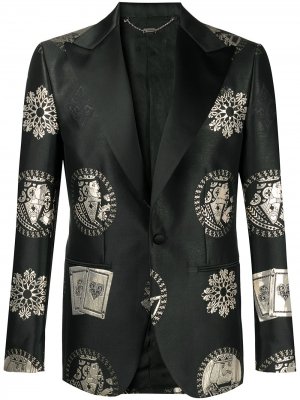 Однобортный пиджак Casino Billionaire. Цвет: черный