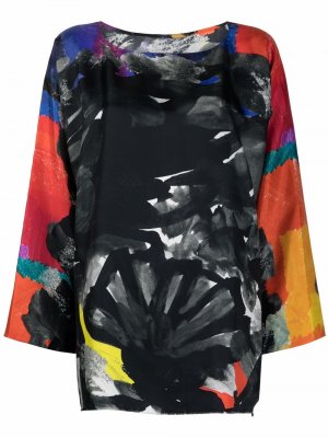 Блузка с абстрактным принтом Daniela Gregis. Цвет: черный