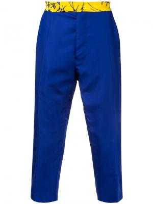 Укороченные брюки Haider Ackermann. Цвет: синий