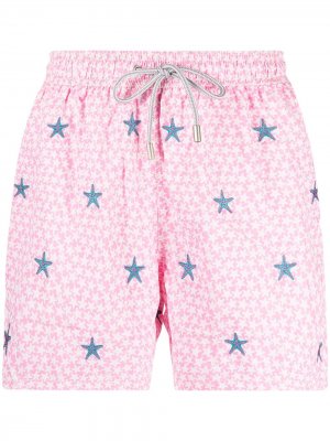 Плавки-шорты с принтом Star Mc2 Saint Barth. Цвет: розовый