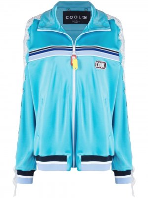 Спортивная куртка с кружевной аппликацией COOL T.M. Цвет: синий