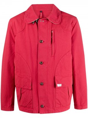 Куртка в стиле колор-блок Fay. Цвет: красный