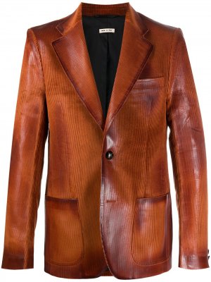 Пиджак с эффектом потертости Marni. Цвет: оранжевый