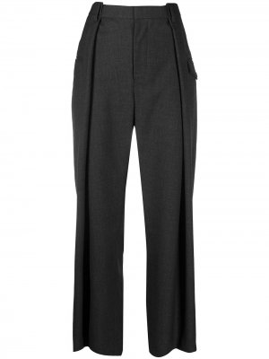 Широкие брюки с завышенной талией Comme Des Garçons Noir Kei Ninomiya. Цвет: серый