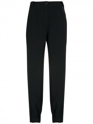 Chain-detail cropped trousers Armani Exchange. Цвет: черный