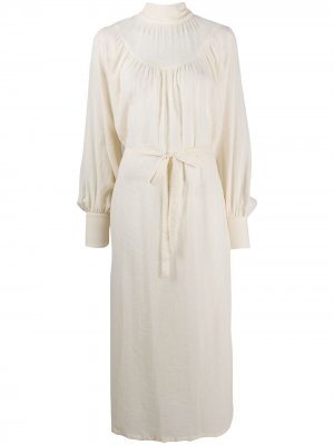 Платье-блузка с поясом Ann Demeulemeester. Цвет: нейтральные цвета