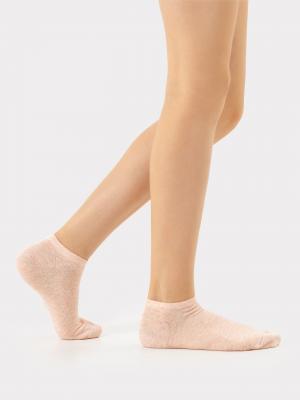 Носки детские короткие розовые в мелкий ромбик Mark Formelle. Цвет: розовый меланж