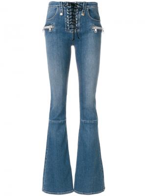 Расклешенные джинсы Unravel Project. Цвет: синий