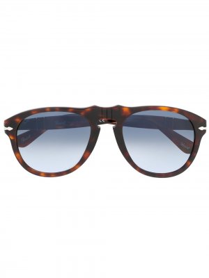 Солнцезащитные очки-авиаторы Persol. Цвет: коричневый