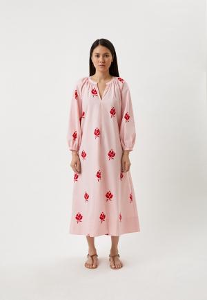 Платье Vika Gazinskaya. Цвет: розовый