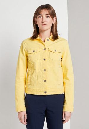 Куртка джинсовая Tom Tailor. Цвет: желтый