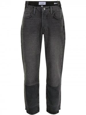 Укороченные джинсы со вставками FRAME. Цвет: серый