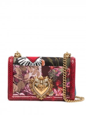Жаккардовая сумка на плечо Devotion Dolce & Gabbana. Цвет: розовый