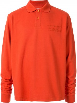 Рубашка-поло с длинными рукавами Martine Rose. Цвет: оранжевый
