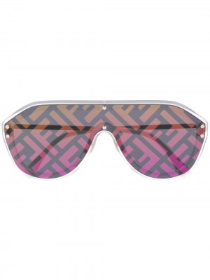 Солнцезащитные очки F74/R3 Fendi Eyewear. Цвет: серый