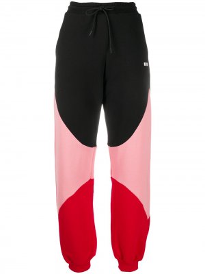 Спортивные брюки в стиле колор-блок с логотипом MSGM. Цвет: черный