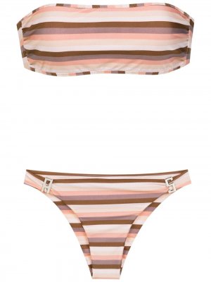Striped bikini set Amir Slama. Цвет: коричневый