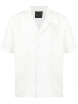 Рубашка на пуговицах с короткими рукавами Roberto Collina. Цвет: белый