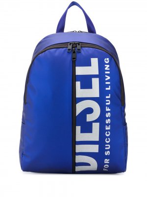 Рюкзак с логотипом Diesel. Цвет: синий