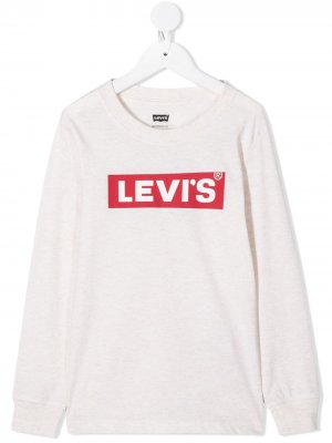 Levis Kids толстовка с логотипом Levi's. Цвет: нейтральные цвета