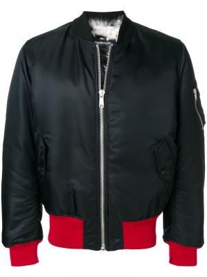 Куртка-бомбер с контрастной отделкой Calvin Klein 205W39nyc. Цвет: синий
