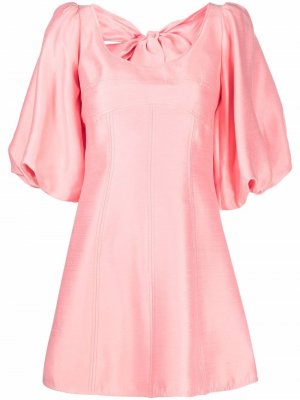 Платье мини с пышными рукавами CAMILLA AND MARC. Цвет: розовый