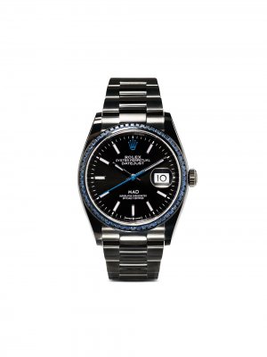 Кастомизированные наручные часы Rolex Datejust 36 мм MAD Paris. Цвет: черный