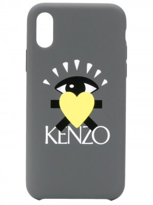 Чехол Eye для iPhone X Kenzo. Цвет: серый
