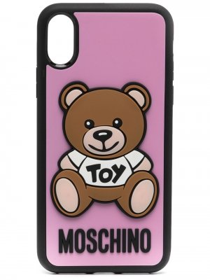 Чехол Teddy Bear для iPhone XS/X Moschino. Цвет: розовый