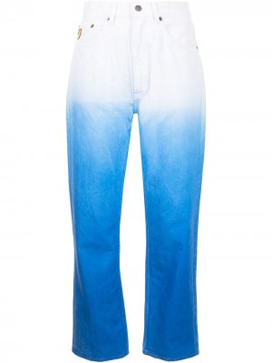 Прямые джинсы с эффектом омбре Mira Mikati. Цвет: синий