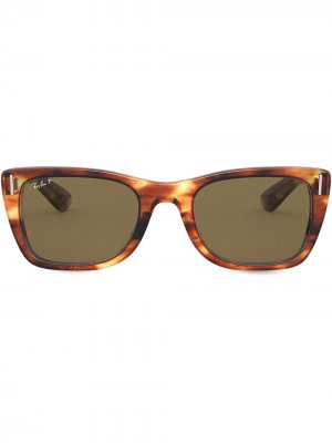 Солнцезащитные очки Wayfarer в оправе черепаховой расцветки Ray-Ban. Цвет: коричневый