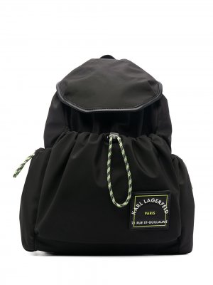 Рюкзак с нашивкой-логотипом Karl Lagerfeld. Цвет: черный