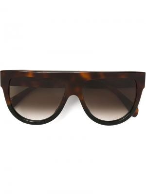 Солнцезащитные очки Shadow Celine Eyewear. Цвет: коричневый