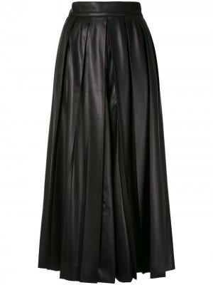 Расклешенная юбка миди со складками Goen.J. Цвет: черный