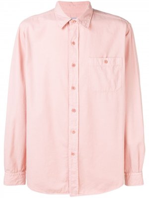 Рубашка с нагрудным карманом AMI Paris. Цвет: розовый