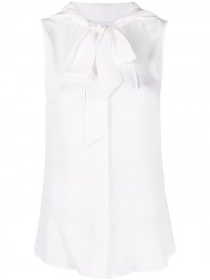 Блузка с бантом и капюшоном Moschino. Цвет: белый