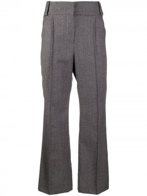 Укороченные брюки строгого кроя Fendi. Цвет: серый