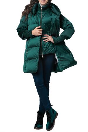 Пальто на синтепоне Conso. Цвет: зеленый