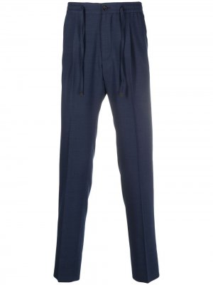 Прямые брюки с эластичным поясом Corneliani. Цвет: синий