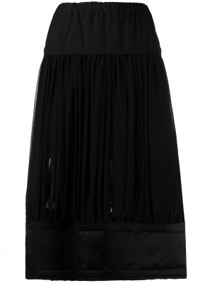 Плиссированная юбка миди Comme Des Garçons. Цвет: черный