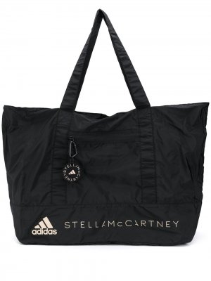 Большая сумка-тоут с логотипом adidas by Stella McCartney. Цвет: черный