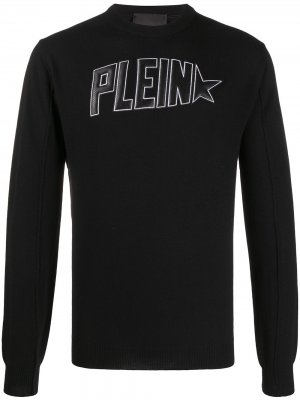 Пуловер Plein Star с круглым вырезом Philipp. Цвет: черный