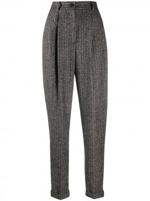 Зауженные твидовые брюки Dolce & Gabbana. Цвет: коричневый
