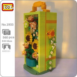 1933 Вечный цветок, летнее растение подсолнечника, коробка для хранения ювелирных изделий, модель DIY, мини-конструкторы, строительные игрушки детей, без коробки LOZ